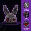 Gothic Wounded Rabbit Keyring Hoop Earrings Cute Furry Bag Pendant  Gift For Women