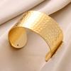Stainless Steel Wide Bangles for Women Luxury Gold Color Chunky Flower Cuff Bangle Bracelet Femme Vintage Wedding Jewelry Gifts