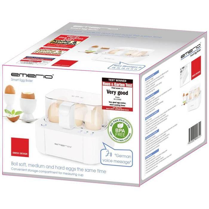 Cuiseur à œufs - EMERIO - EB-115560.12 - 6 œufs - Plastique et Métal - Design contemporain