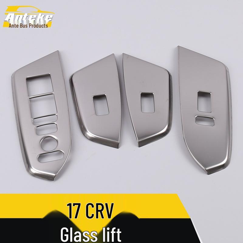 Decorative Glass Lift Frame for 17 CRV Door Armrest with Bright Button
