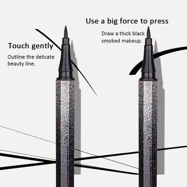1 шт. черная водостойкая долговечная жидкая подводка для глаз, быстросохнущая, крутая и не размазывающаяся, очаровательный женский инструмент для макияжа глаз