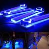 4 In 1 12V Blue Car Atmosphere Lamp Charge LED Interior Floor Decoration Lights