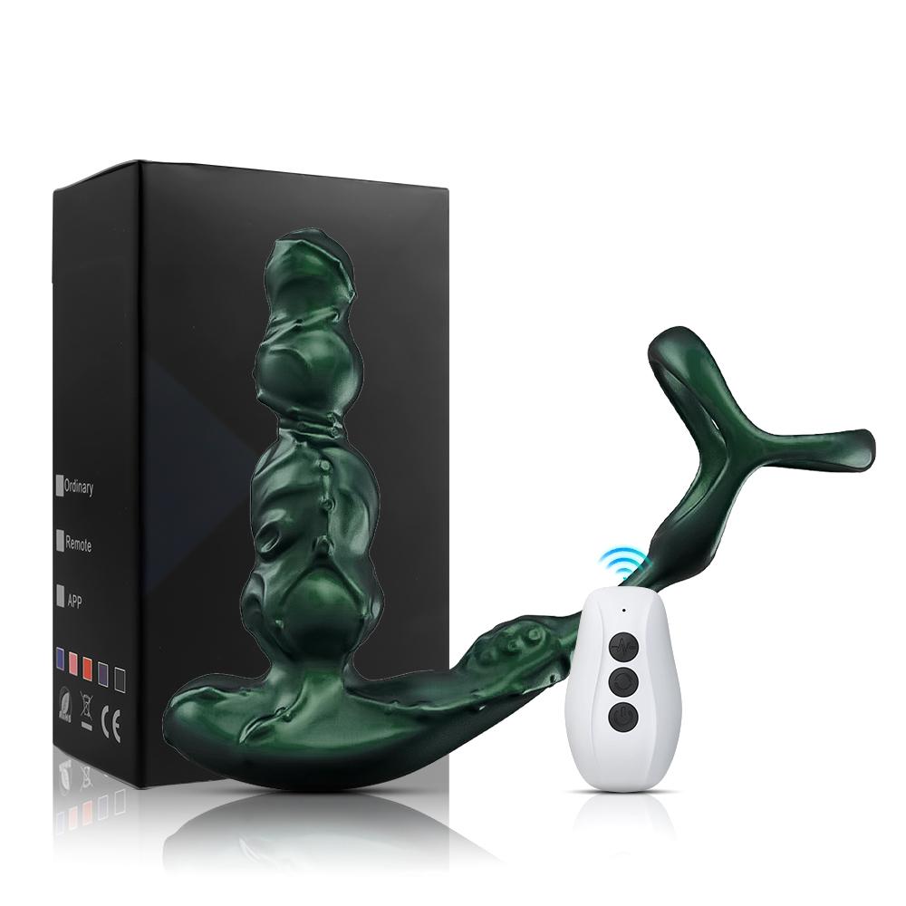 Silicone Penis Ring, Anal Plug, and Vibrator 3-in-1, Prostate and Anal Stimulation Masturbator, Male Adult Sex Toys, Sex Toys