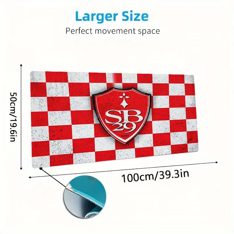 Stade Brestois 29 Color Mouse Pad Large Gaming Table Cushion Non-slip Laptop Tablet Big Mousepad XXL Mat Mini PC Playmat With Lock edge