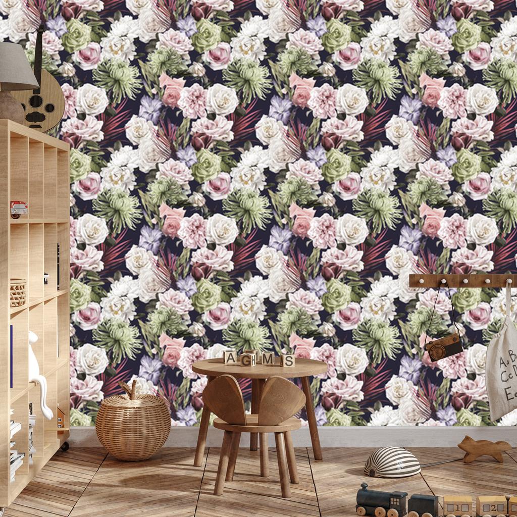 Wallpaper Roses Nature Plants for Living Room and Bedroom 50x1000