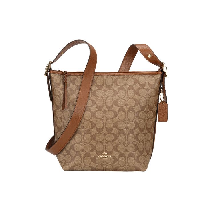 Coach 23 New Fashion Zipper Closure Leather Shoulder Bag Women shoulder bag Khaki Multicolor C2819-IMS5U