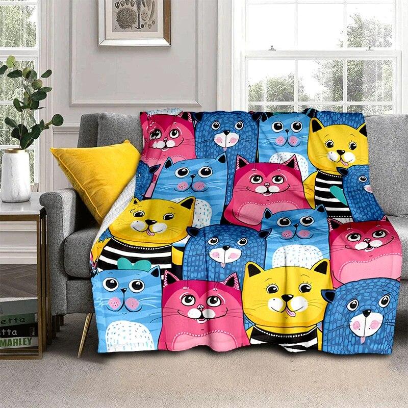 Мягкая плюшевая кровать с мультяшными животными, тонкие одеяла для пикника с героями мультфильмов, современное фланелевое одеяло Gedruckt Bettdecke Geschenk