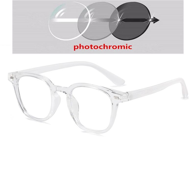 Transparent Gray Frame Round Shortsighted Prescription Glasses Women  Anti Blue Rays Myopia Eyeglasses 0 -0.5 -0.75 To -6.0