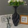 Vintage Style 3D Printed Flower Vases Swirl Pattern Minimalist Floral Decor  Tabletop Display