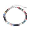 Colorful Volcanic Stone Beaded Bracelet for Men, Personalized Hip-Hop Simple Trendy Bracelet, Fashionable Light Luxury High-End Jewelry for Women