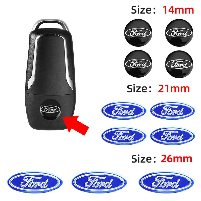 14mm 21mm 26mm 3D Aluminum Car Remote Control Key Logo Emblem Sticker Decal for Ford F150 Mustang Explorer Bronco Ranger xzc9