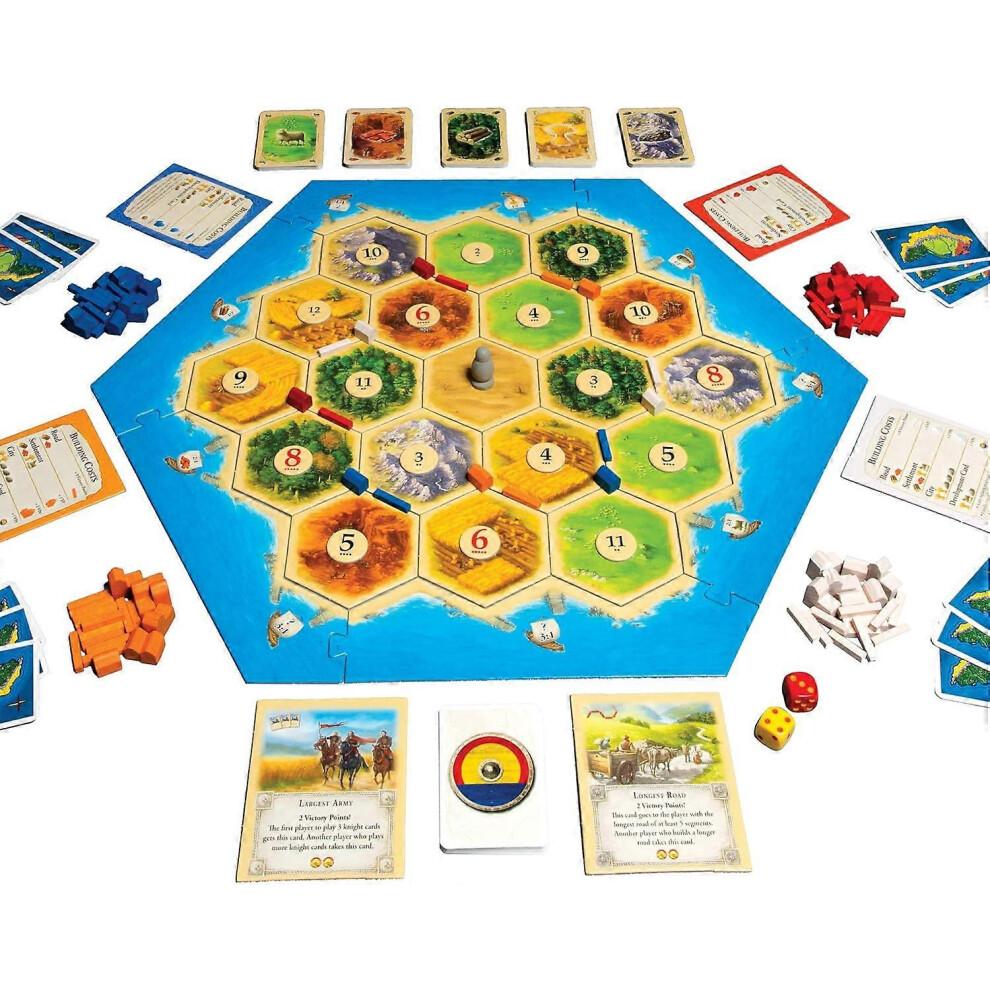 Catan Board Game (Base Game) | Family Board Game | Board Game for Adults and Family | Adventure Board Game | Ages 10+ | for 3 to 4 Players | Average P
