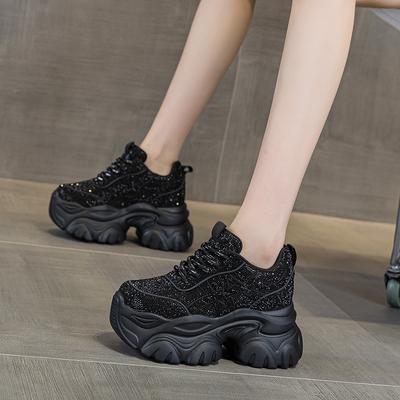 Женские кроссовки на толстой подошве в стиле 'dad shoes' 2026 Весна-Осень, универсальные повседневные туфли для женщин с водостойким покрытием