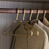 5pcs Coat Hangers Solid Aluminum Alloy Seamless Matte Gold Clothes Hanger Trousers Sweater Storage Racks Wardrobe Organizer