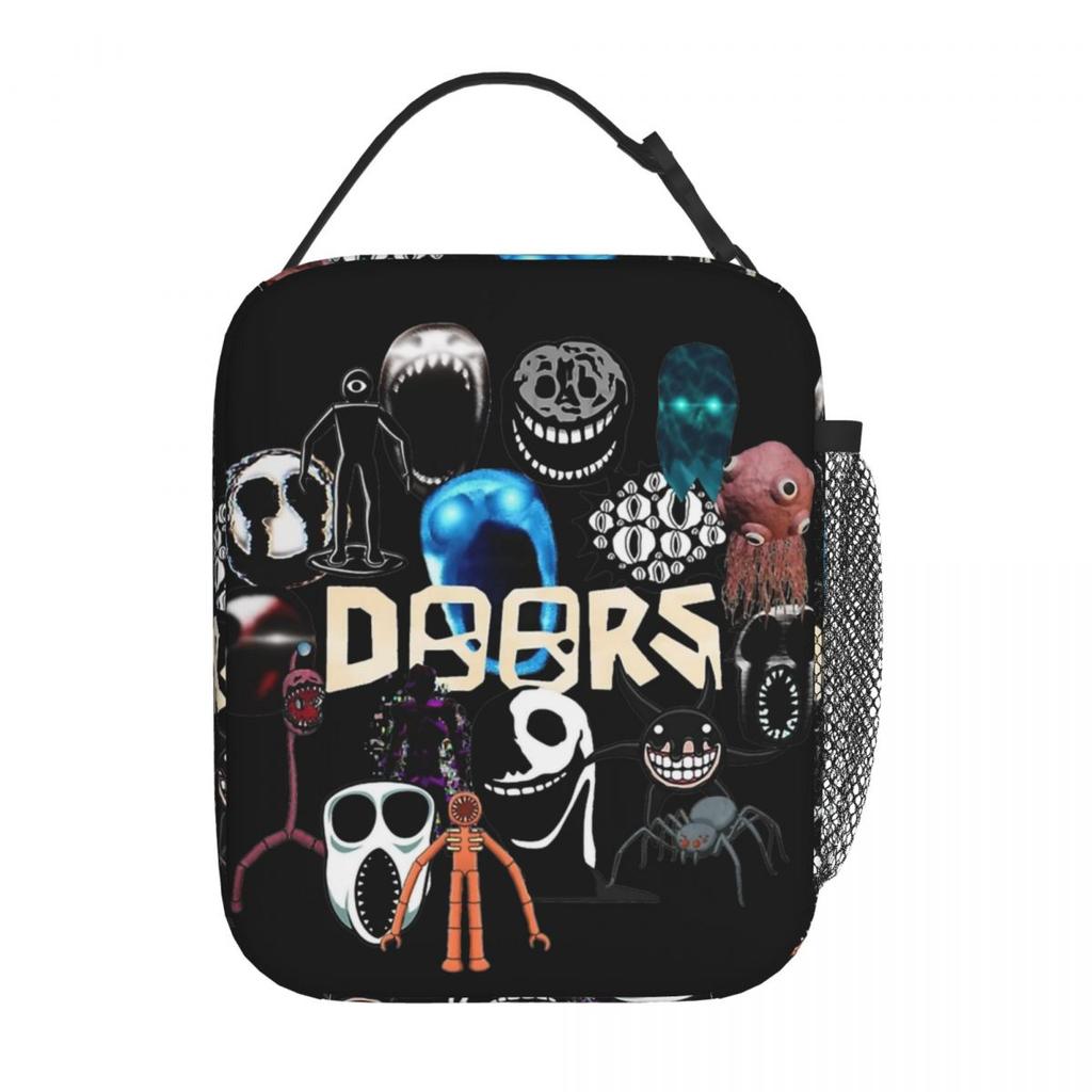 Doors Entities Everywhere Game Insulated Lunch Bag Cooler Bag Reusable High Capacity Tote Lunch Box Men Women College Travel