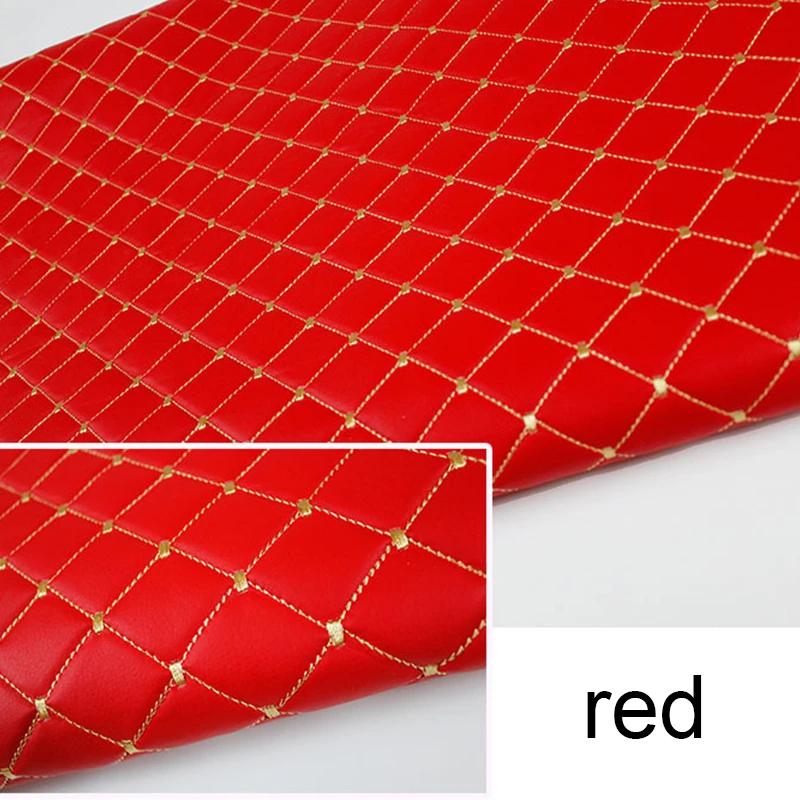 1m PVC Imitation Leather Fabric with Sponge Synthetic for Sew Bag Sofa Sponge Quilted Auto Interior Material Artificial Leather