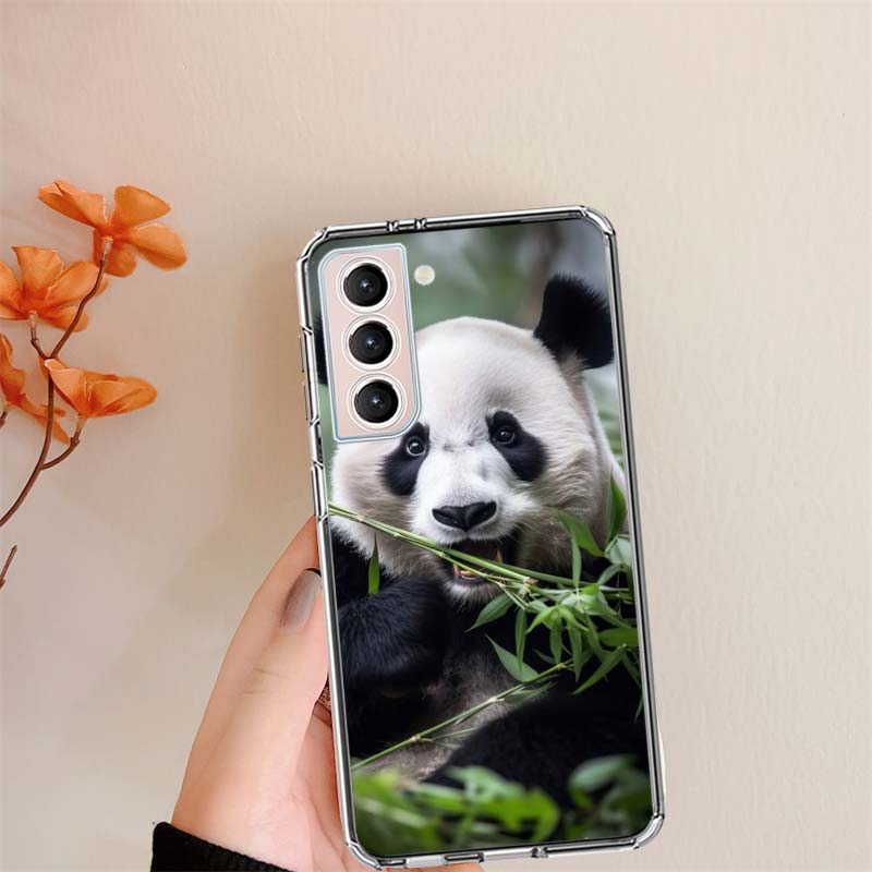 Чехол для телефона Panda Baby, Семья гигантских панд, Прозрачный чехол для Samsung S26 Ultra Galaxy S25 Edge S24 S23 FE S21 Plus S20 S22 S10, Крышка Pat