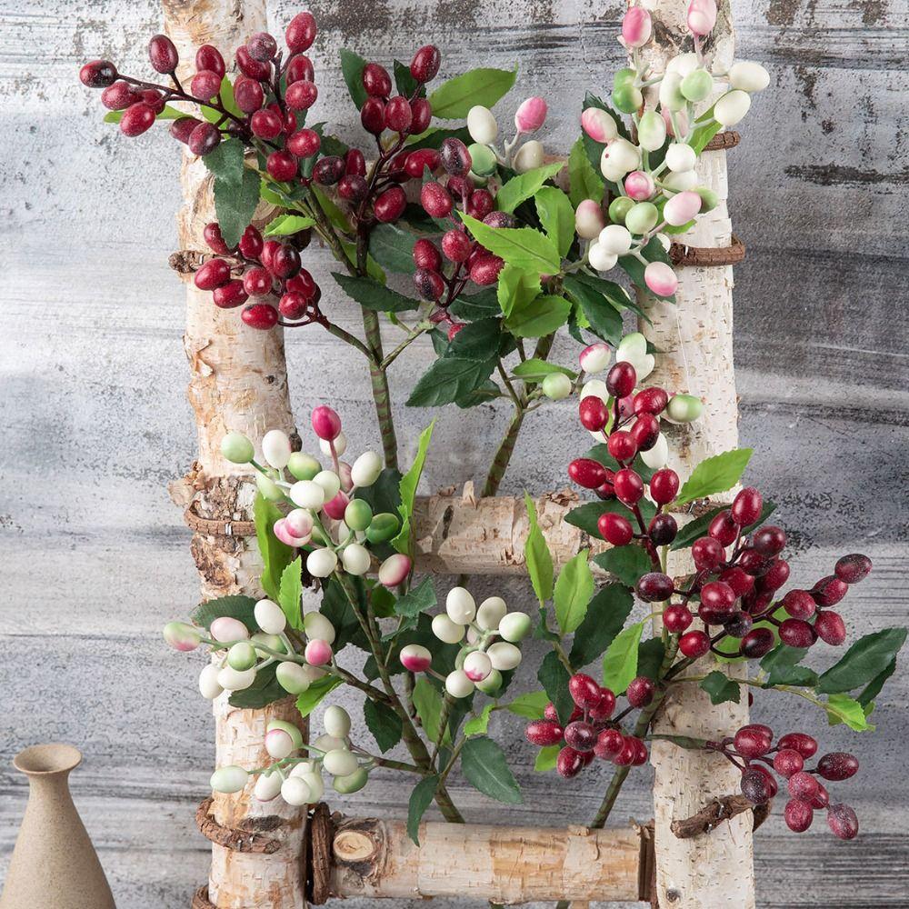 Branch Style Artificial Fruit Stem Realistic Design Fake Branch Decor Garden Decoration