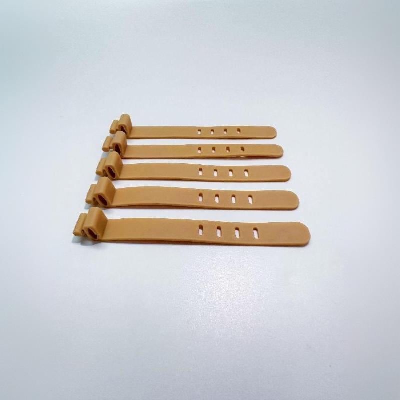 10 Pcs Reusable TPR Cable Fastening Straps Adjustable Multicolor Cord Organizers for Home Office Travel Use