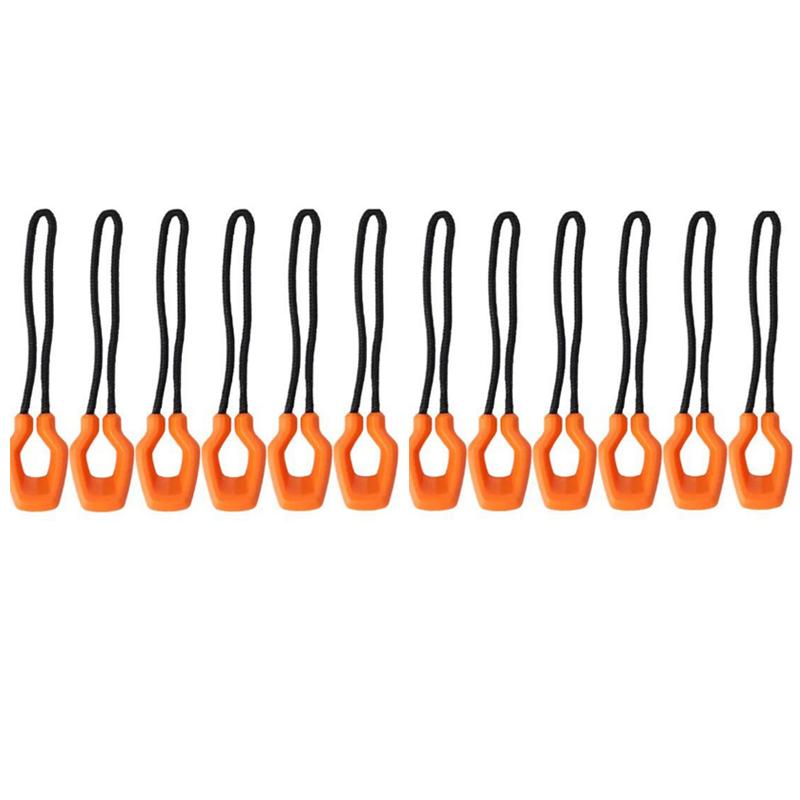 6/12 шт. Светящиеся пуллеры для молнии, Инструмент-пуллер для молнии палатки, Слайдер, Удобное удлинение молнии, Аксессуар для молний рюкзака/куртки