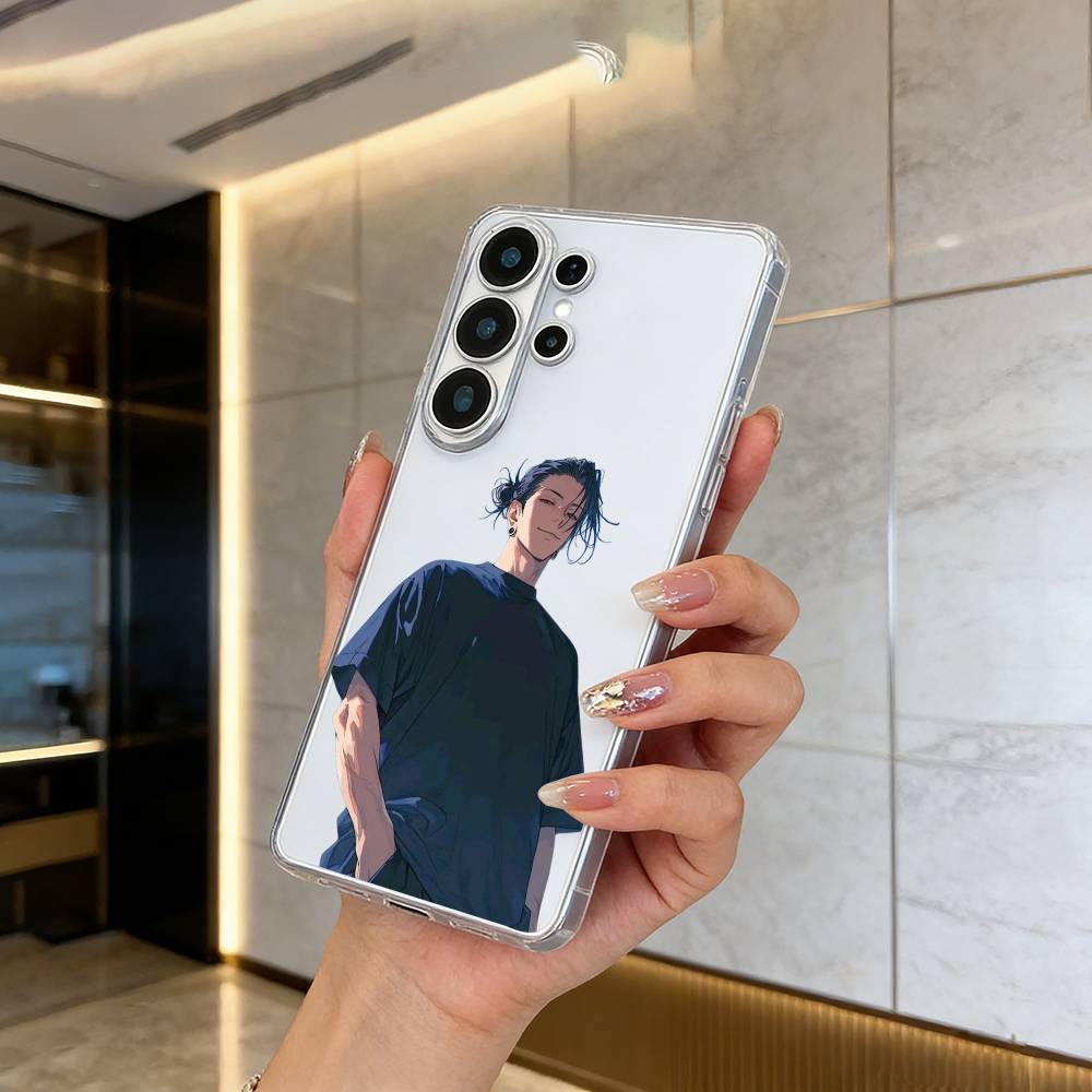 J-Jujutsu K-aisen-Популярные персонажи Прозрачный чехол для телефона для Samsung S25, S24, S21, S22, S23, S30, Ultra, S20, Plus, FE, Lite