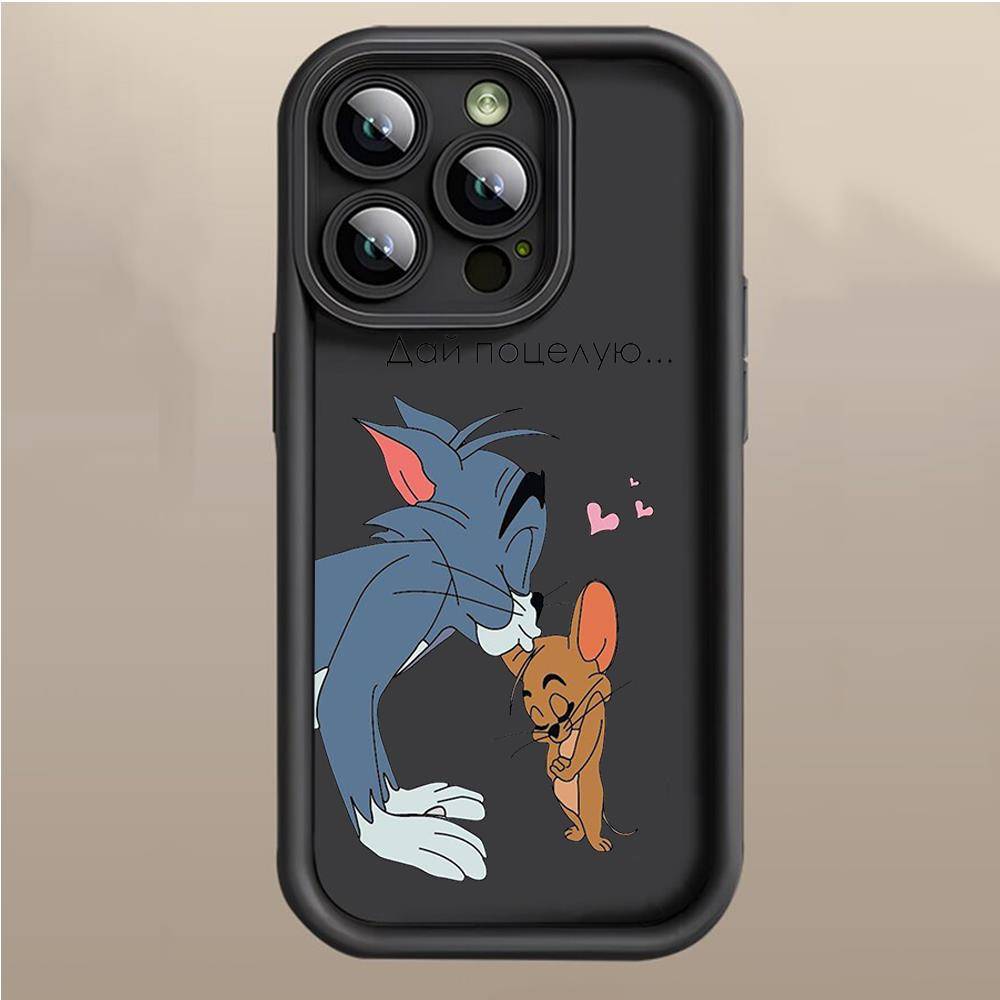 Чехол E-15 Том и Джерри для iPhone 15 14 13 12 8 Plus Samsung S24 S23 Ultra A04S A05S Huawei P40 P50 P60 Nova 11 Pro Max OPPO A17K Reno 10