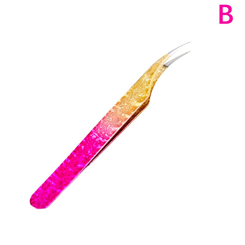 Пинцеты для наращивания ресниц Градиентный цвет Нержавеющая сталь Пинцеты для ресниц Высокоточные Антистатические пинцеты Инструмент для наращивания ресниц