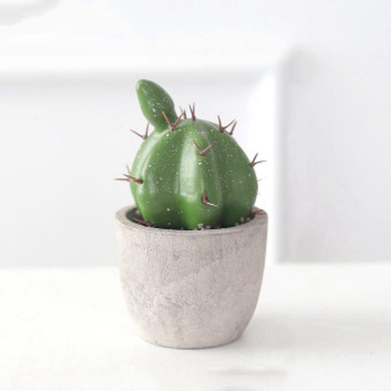 1 Pc Cactus Pot Bonsai Plant Living Room Home Decoration Fake Flower Artificial Plants Plastic Cactus Ball Desktop Decorations