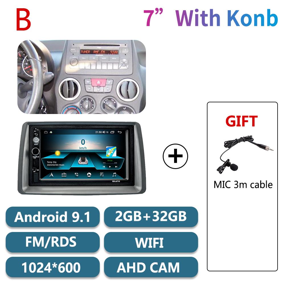 2 Din Car Radio Android for FIAT Panda 2003-2012 Stereo WIFI Multimedia Player Head Unit Navigation Autoradio Carplay Auto 4G