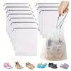 Portable Shoe Drawstring Eco Storage Bag for Sundries Travel Makeup Bag Waterproof Transparent Plastic Storage Bag
