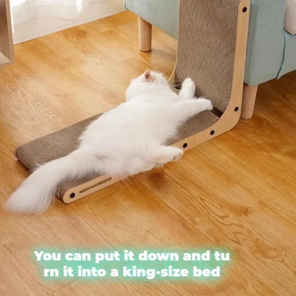 Cat Scratching Board Cat Toys Wooden Wear-resistant and Scratch-resistant Post Cat Furniture Training Grinding Claw Toys Sofa