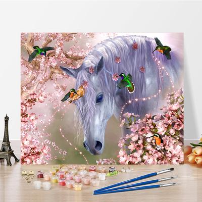 Рисование по номерами,,Сиреневая лошадь