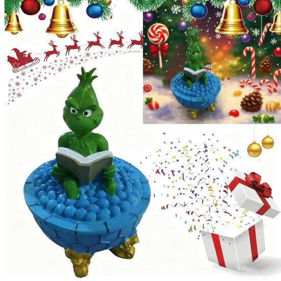 Рождественский Санта Клаус Лампа для пены для ванны 3D Санта Читает Книгу в Ванне Скульптура Милый