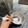 ZISIZ Милая двойная ручка 14 см Нержавеющая сталь Миска для закусок с ложкой