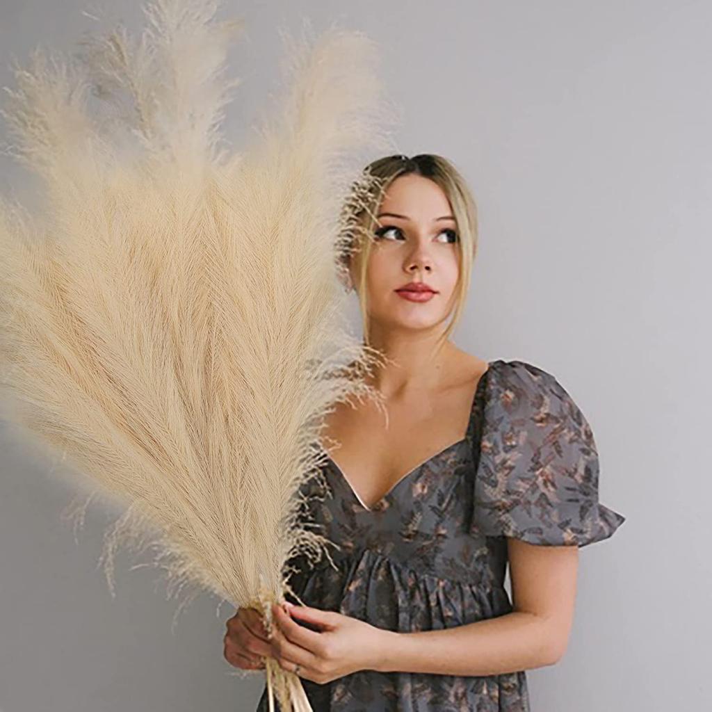 4 шт. стебли, большие искусственные пампасы высотой 110 см, искусственные пампасы, цветочные искусственные пампасы, ветки травы, растения для домашней кухни, декор в стиле бохо