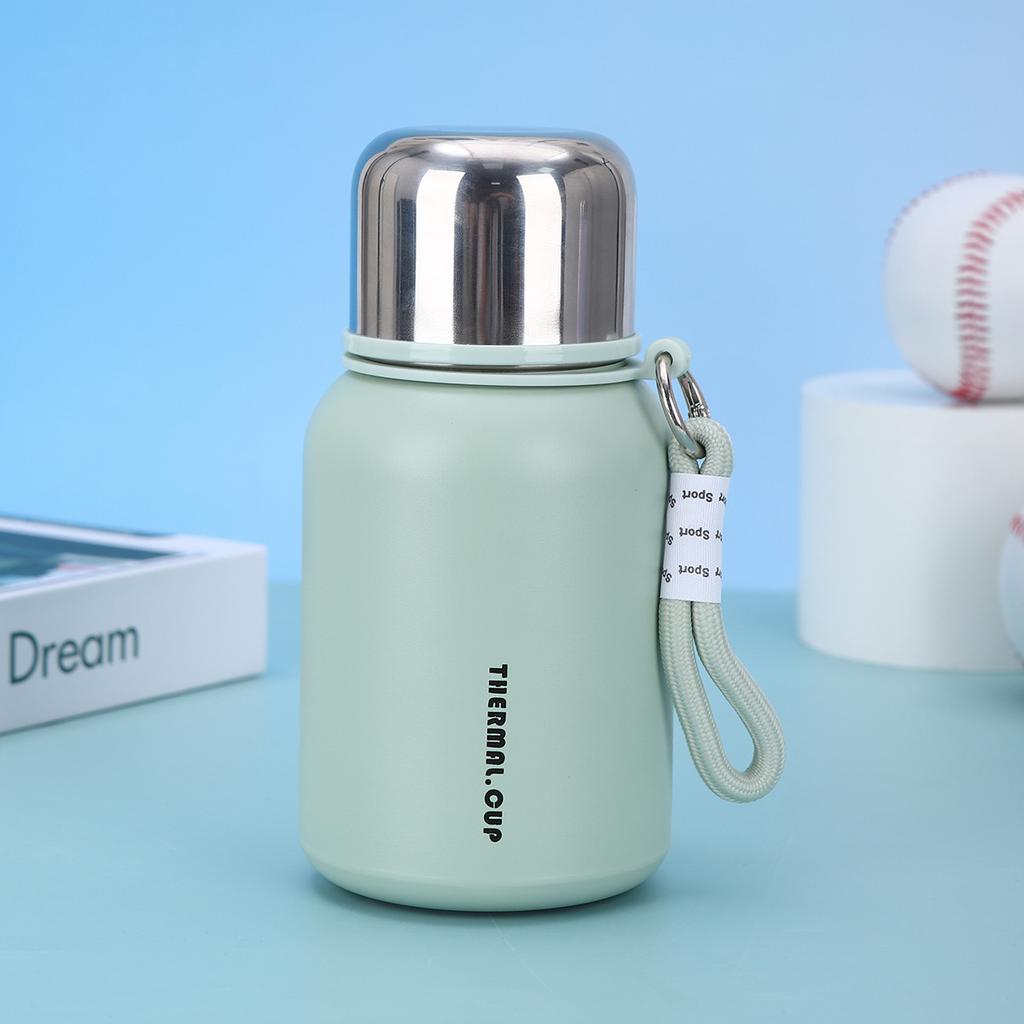 Stylish Stainless Steel Thermos Cup Simple and Compact Sling Water Cup Outdoor Portable Vacuum Bouncing Cup