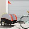 VidaXL Bicycle Trailer, Transport Cart with Hitch Bar, Luggage Trailer, Bicycle Trailer, Black and 94124