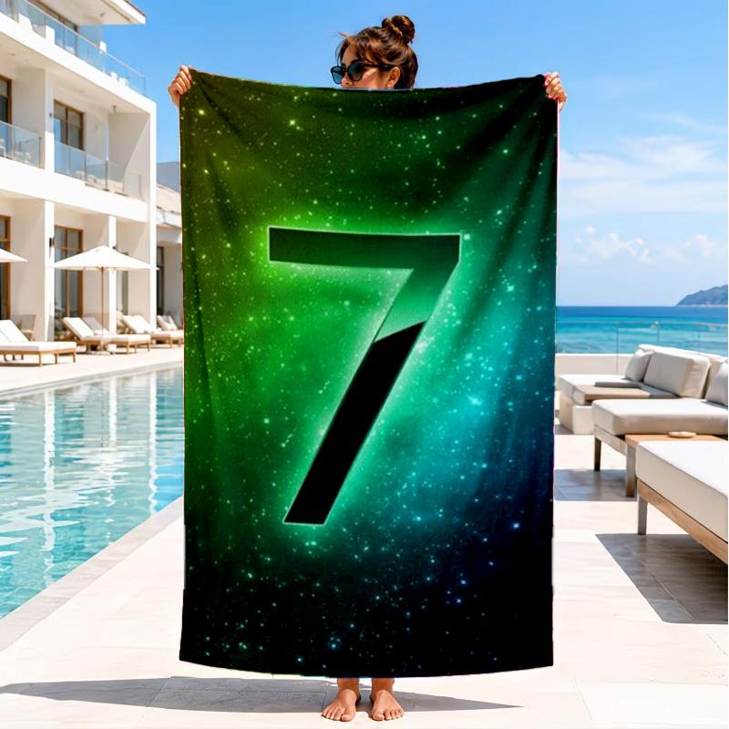 Football Number Seven Beach Towel, Quick-drying, Easy to Care for, Suitable for Both Fitness and Beach Vacations,Sports Essential