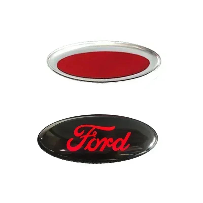 14.5x5.8CM Front Rear Trunk Emblem Badge Sticker For Ford Mondeo Kuga Focus Ranger Transit EcoSport Fiesta Edge Raptor Figo etc GMSBD1