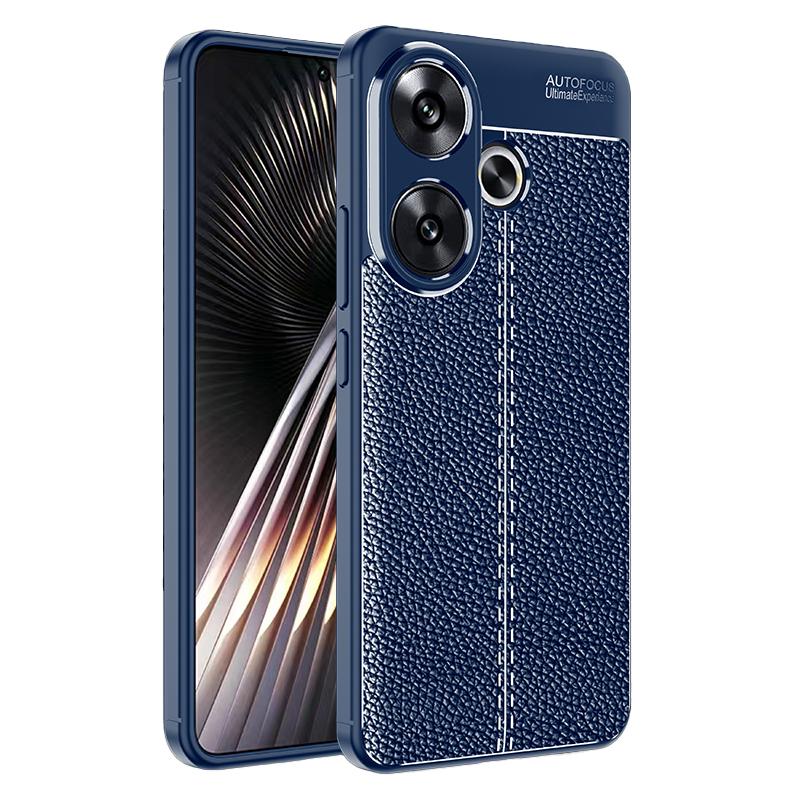 For Xiaomi Redmi Turbo 3 5G/Poco F6 5G Cell Phone Cases Non-Slip Grip Litchi Texture TPU Shell