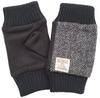 Sleeping Sheep Harris Tweed Mitaine Fingerless Gloves with Fleece Herringbone Wool Arm and Case Mitaine Women's Lining, Covers, (Women's Herringbone)