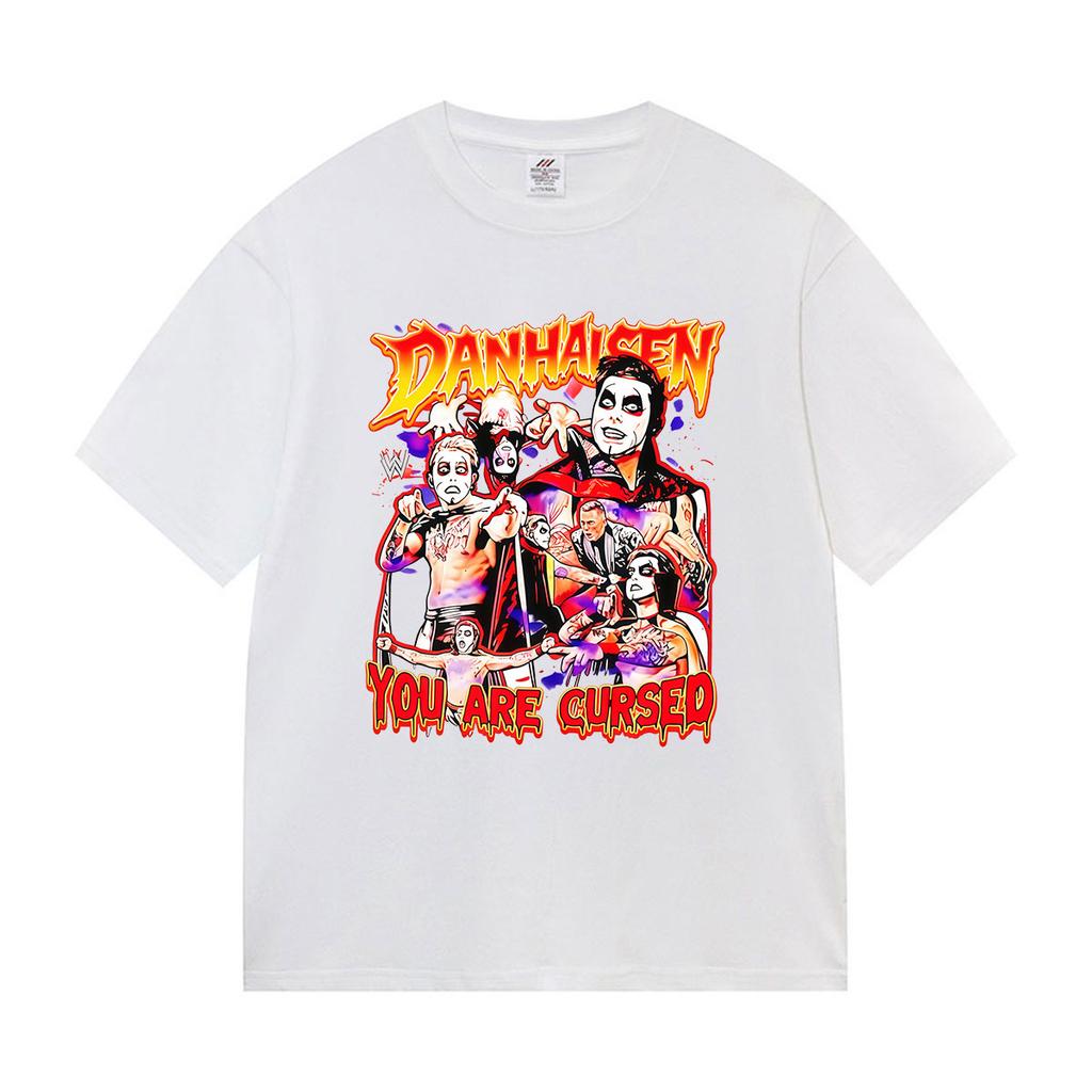 2026 Hot Danhausen You Are Cursed Graphic T Shirt Mens Vintage Fashion Cotton Short Sleeve Tshirt Hip Hop Punk Clothing Tshirt