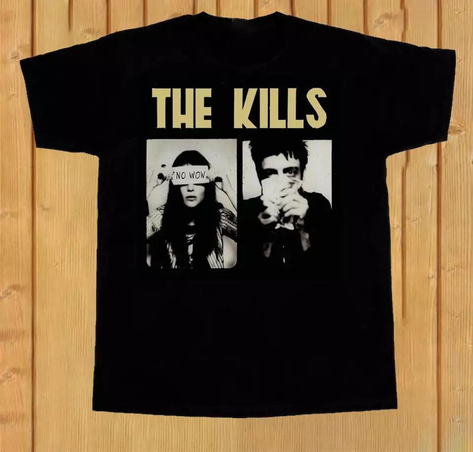 РАСПРОДАЖА Футболка с принтом The Kills Band No Wow Song Музыкальный Подарок Хлопок Взрослая Мужская Женская Футболки Топ S-4XL