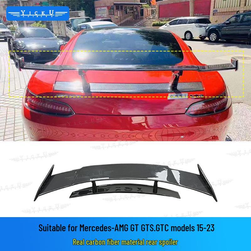 Mercedes AMG GT/GTS/GTC Carbon Fiber Body Kit: Front Lip, Rear Lip, Side Skirts, Rear Spoiler, Wind Deflectors.