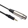 3м/9.8фут 3-контактный XLR (розетка) на 3.5мм (штекер) Стерео Аудио Адаптер Микрофонный Удлинительный Кабель