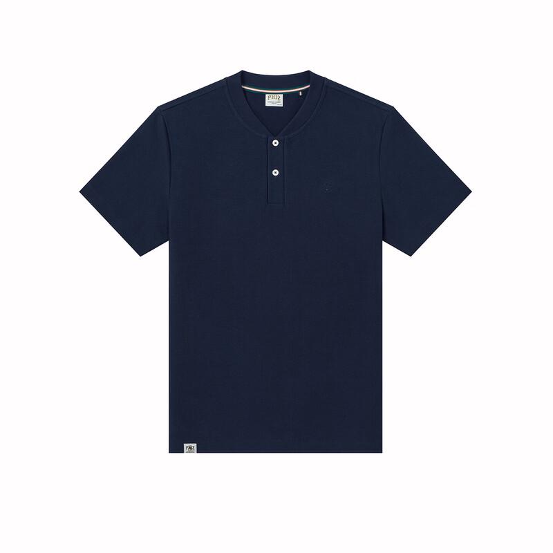 Мужская футболка HAZZYS серии PHIZ, однотонная, с воротником- Henley, с коротким рукавом