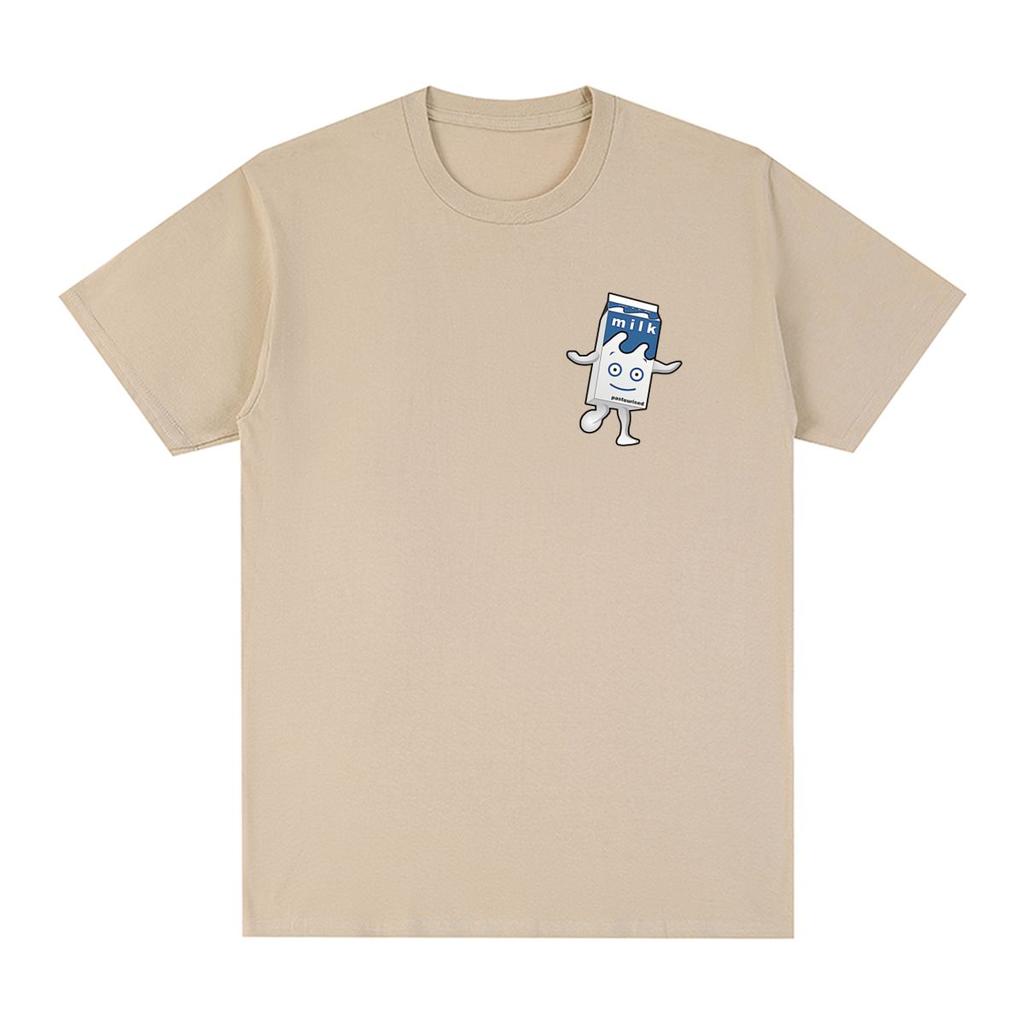 Молочная винтажная футболка Кофе и ТВ Хлопковая мужская футболка Новая футболка Женские топы