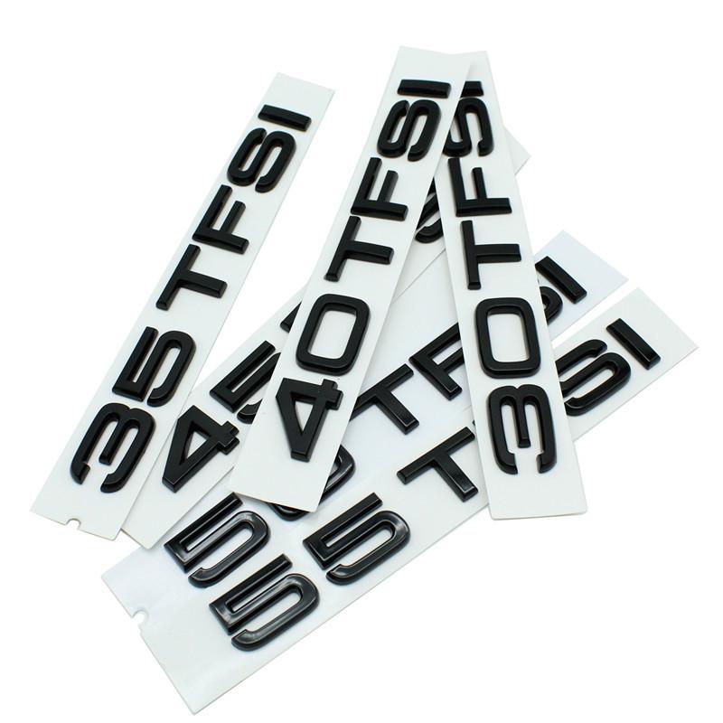 Car 30 35 40 45 50 55 60 TFSI ABS Rear Trunk Letters Emblem Badge Decal Logo Stickers For Audi A4 A5 A6 A7 A8 Q3 Q5 Q6 Q7 Q8 A3