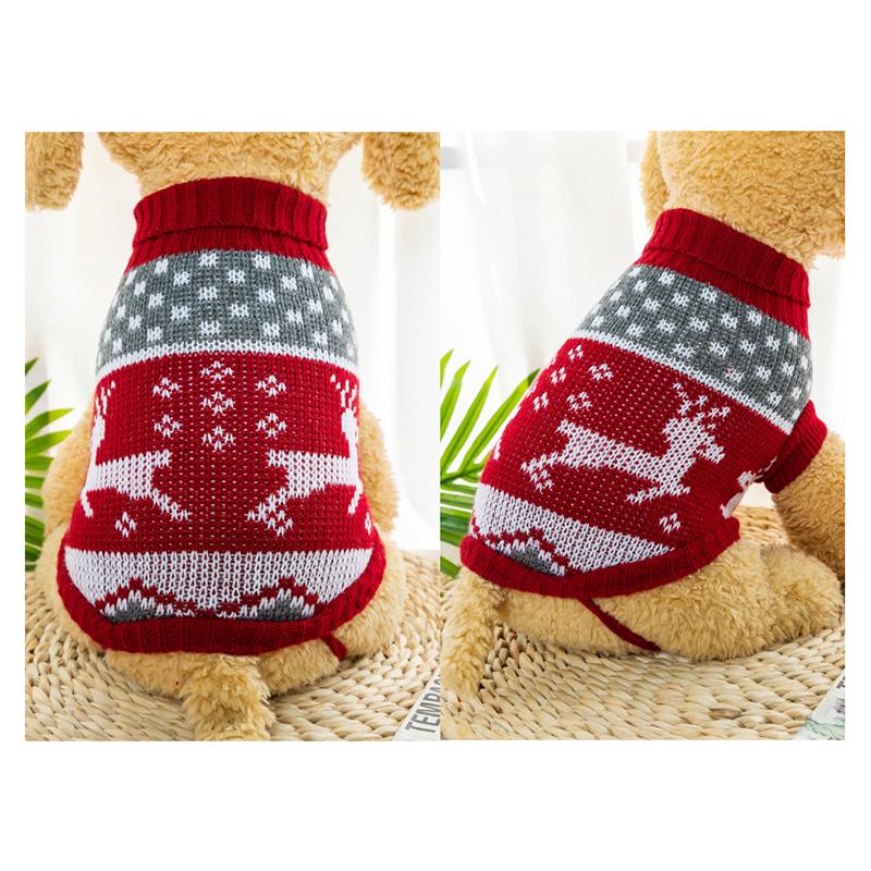 Свитер для собак, рождественская зимняя теплая одежда для собак маленьких собак, кошек, вязаное пальто для щенков, костюм французского бульдога, чихуахуа, йорка