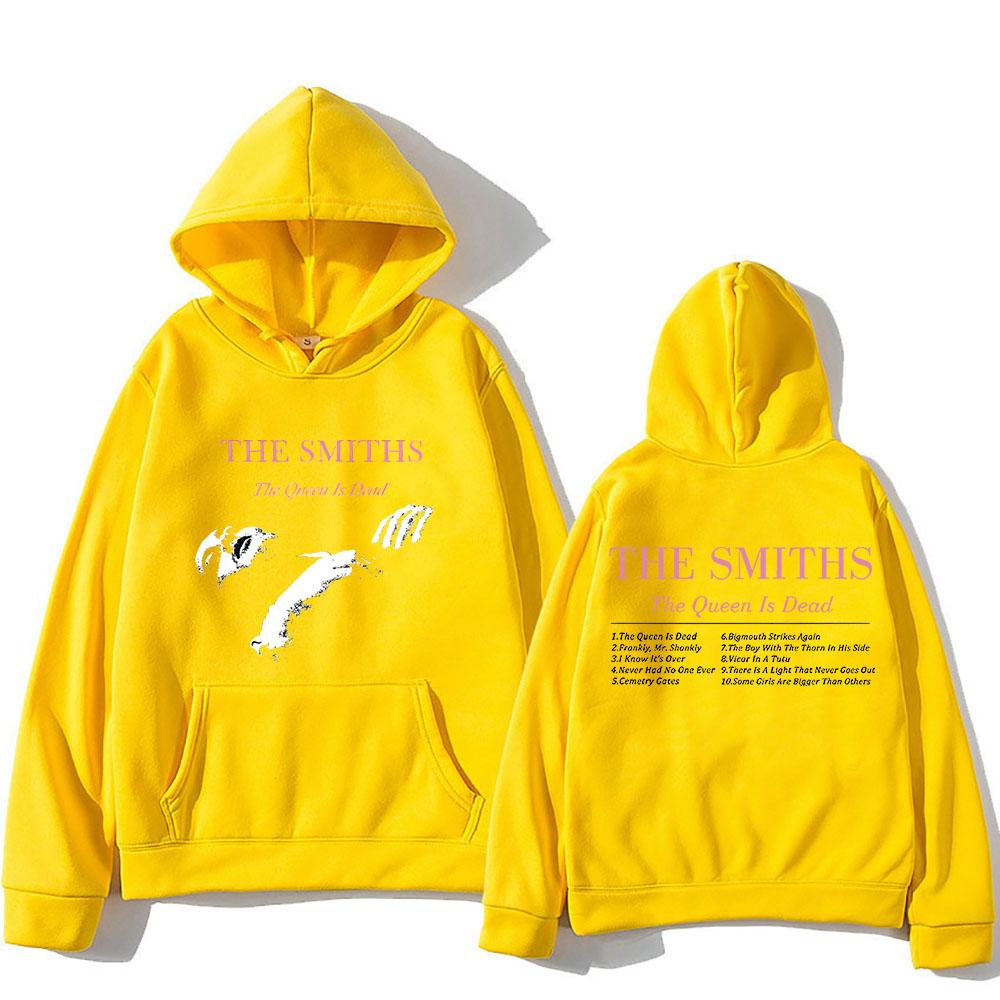 The Smiths Толстовка с капюшоном The Queen Is Dead с графическим принтом Готическая флисовая толстовка с длинным рукавом Одежда Sudaderas Панк Худи